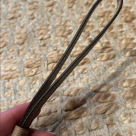 Coach Taupe Leather Wristlet - Picture 4 of 8